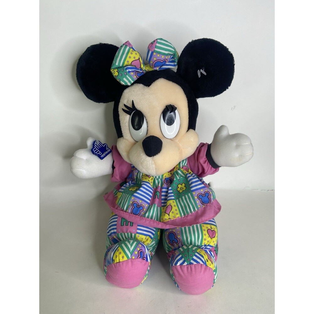Vintage Applause Baby Minnie Mouse Doll Plush Stuffed Animal Toy